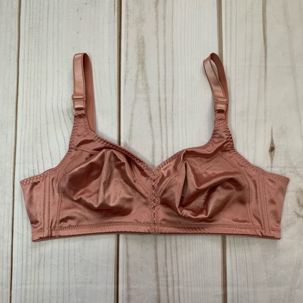 Bali Bra Size 40C Double Support Full Figure Wireless Unlined Rose Pink 3820